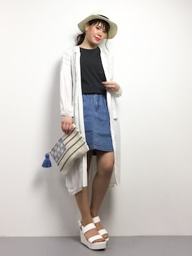 「コクーンスカート」｜「アイテム（ワンピース/ドレス）」を使った、natsumiさん（レディース・160cm）の春コーディネート