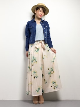 「CECIL McBEE（セシルマクビー）のアイテム（ジャケット/アウター）」を使った、natsumiさん（レディース・160cm）の春コーディネート