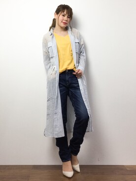 「DRWCYS（ドロシーズ）のアイテム（その他アウター）」を使った、natsumiさん（レディース・160cm）の春コーディネート