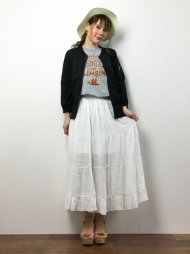 「RAY CASSIN（レイカズン）のアイテム（MA-1）」を使った、natsumiさん（レディース・160cm）の春コーディネート