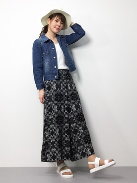 「DRWCYS（ドロシーズ）のアイテム（デニムジャケット）」を使った、natsumiさん（レディース・160cm）の春コーディネート