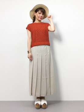 natsumiさんの「CF プリーツマキシスカート」を使ったコーディネート