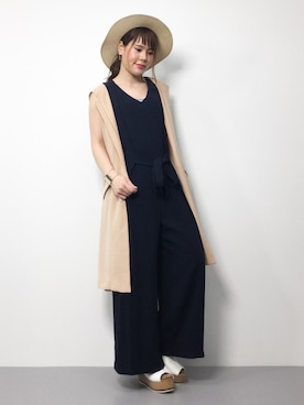 「URBAN RESEARCH ROSSO WOMEN（アーバンリサーチ　ロッソ）のアイテム（つなぎ/オールインワン）」を使った、natsumiさん（レディース・160cm）の春コーディネート
