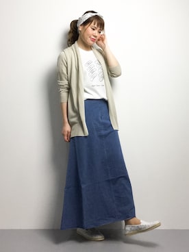 「POKER（ポーカー）のアイテム」を使った、natsumiさん（レディース・160cm）の夏コーディネート