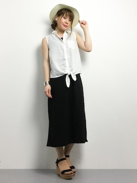「夢展望（ユメテンボウ）のアイテム（ワンピース/ドレス）」を使った、natsumiさん（レディース・160cm）の夏コーディネート