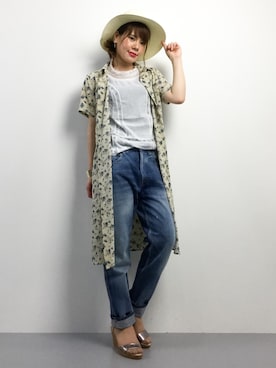 「179/WG（イチナナキュウダブルジー）のアイテム（シャツワンピース）」を使った、natsumiさん（レディース・160cm）の夏コーディネート