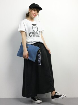 natsumiさんの「スリットマキシスカート【niko and...】」を使ったコーディネート