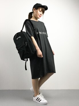 「chapter world（チャプターワールド）のアイテム（バックパック/リュック）」を使った、natsumiさん（レディース・160cm）の夏コーディネート