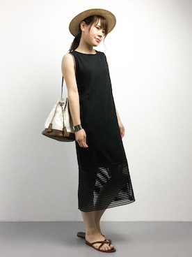「MASTER&Co（マスターアンドコー）のアイテム（バッグ）」を使った、natsumiさん（レディース・160cm）の夏コーディネート