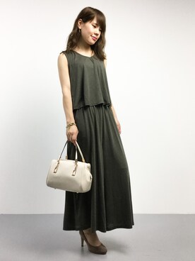 「EDIT COLOGNE（エディットコロン）のアイテム（ハンドバッグ）」を使った、natsumiさん（レディース・160cm）の夏コーディネート