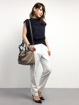 「PLAIN CLOTHING（プレーンクロージング）のアイテム（パンプス）」を使った、natsumiさん（レディース・160cm）の夏コーディネート