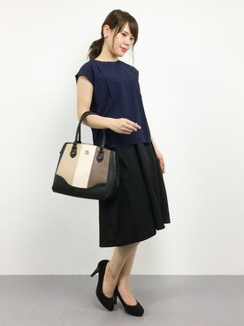 「RANAN（ラナン）のアイテム（バッグ）」を使った、natsumiさん（レディース・160cm）の夏コーディネート