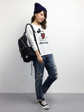 「VICKY（ビッキー）のアイテム（パンツ）」を使った、natsumiさん（レディース・160cm）の秋コーディネート