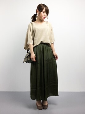 「liflattie ships（リフラティ シップス）のアイテム（ニット/セーター）」を使った、natsumiさん（レディース・160cm）の秋コーディネート
