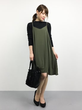 「Te chichi TERRASSE（テチチテラス）のアイテム（ワンピース/ドレス）」を使った、natsumiさん（レディース・160cm）の秋コーディネート