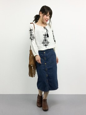「PEACH JOHN（ピーチジョン）のアイテム」を使った、natsumiさん（レディース・160cm）の秋コーディネート