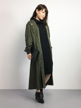 「AZUL by moussy（アズールバイマウジー）のアイテム（その他アウター）」を使った、natsumiさん（レディース・160cm）の秋コーディネート