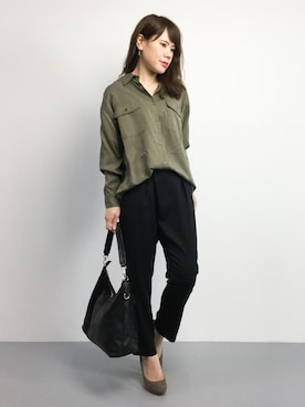 「RANAN（ラナン）のアイテム（バッグ）」を使った、natsumiさん（レディース・160cm）の秋コーディネート