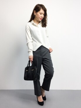 「CLEARIMPRESSION （クリアインプレッション）のアイテム（バッグ）」を使った、natsumiさん（レディース・160cm）の秋コーディネート