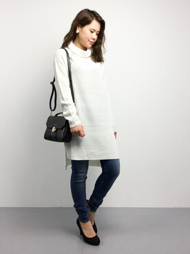 「Honey Salon（ハニーサロン）のアイテム（バッグ）」を使った、natsumiさん（レディース・160cm）の秋コーディネート