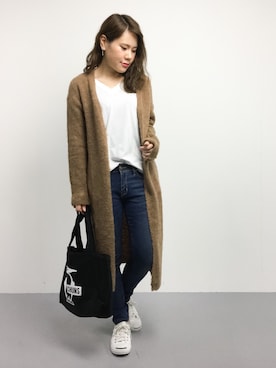 「CHUMS（チャムス）のアイテム（トートバッグ）」を使った、natsumiさん（レディース・160cm）の秋コーディネート