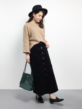 「U.Q（ユウキュウ）のアイテム」を使った、natsumiさん（レディース・160cm）の秋コーディネート