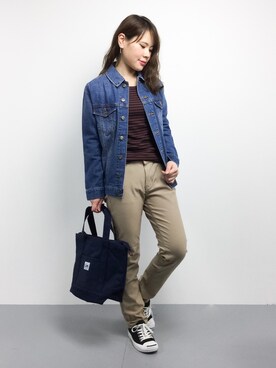 「N.（N. Natural Beauty Basic）（エヌエヌナチュラルビューティーベーシック）のアイテム（デニムジャケット）」を使った、natsumiさん（レディース・160cm）の秋コーディネート