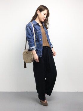 「N.（N. Natural Beauty Basic）（エヌエヌナチュラルビューティーベーシック）のアイテム（デニムジャケット）」を使った、natsumiさん（レディース・160cm）の秋コーディネート
