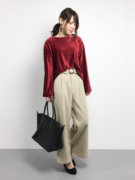 「フレアスリーブ」｜natsumiさん（レディース・160cm）の秋コーディネート