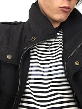 「寒い」｜「アイテム（ライダースジャケット）」を使った、SOLさん（メンズ・170cm）の冬コーディネート