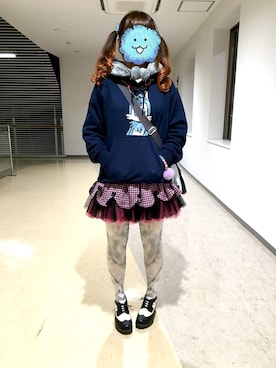 「ALGONQUINS（アルゴンキン）のアイテム（スカート）」を使った、きゆさん（レディース・160cm）の冬コーディネート