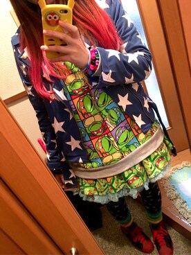 「原宿」｜「アイテム（レッグウォーマー）」を使った、きゆさん（レディース・160cm）の春コーディネート