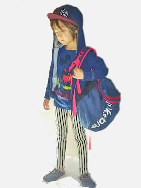 「F.O.KIDS（エフオーキッズ）のアイテム（バッグ）」を使った、Torafalgarさん（キッズ・110cm）の春コーディネート