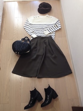 「Cher（シェル）のアイテム（帽子）」を使った、akさん（レディース・160cm）の冬コーディネート