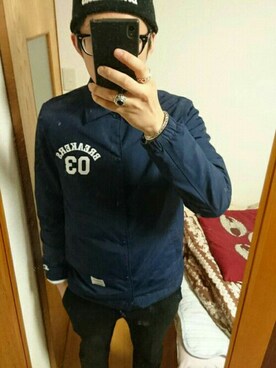 黒縁眼鏡さんのコーディネート