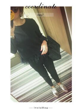 「DHOLIC（ディーホリック）のアイテム（チノパンツ）」を使った、sariさん（レディース・161cm）の春コーディネート