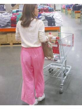 「DHOLIC（ディーホリック）のアイテム（チノパンツ）」を使った、sariさん（レディース・161cm）の春コーディネート