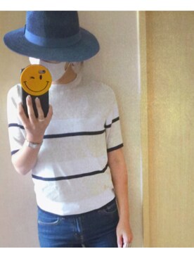 「ハットコーデ」｜sariさん（レディース・161cm）の春コーディネート