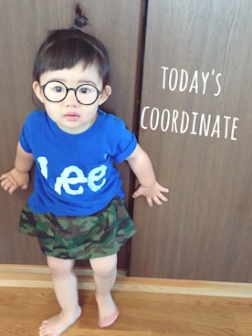 「アイテム（水着、レッド系）」を使った、y   u     ...さん（キッズ・80cm）の夏コーディネート