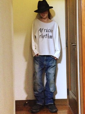 「WESCO（ウエスコ）のアイテム（ブーツ）」を使った、アメリカンさん（メンズ・165cm）の秋コーディネート