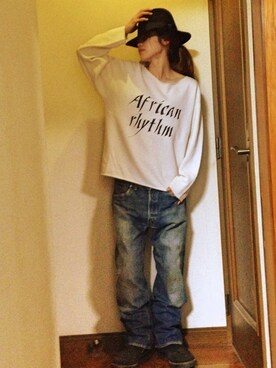 「WESCO（ウエスコ）のアイテム」を使った、アメリカンさん（レディース・165cm）の秋コーディネート