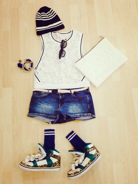 「adidas Originals by JEREMY SCOTT」｜「アイテム（ニットキャップ/ビーニー）」を使った、s_tさん（レディース・158cm）の夏コーディネート