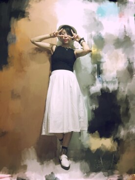 「UNKNOWN.（アンノウン）のアイテム（スラックス）」を使った、ebony_heenimさん（レディース・159cm）の秋コーディネート