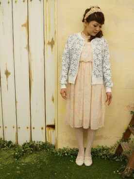 「 レース」｜「アイテム（ワンピース/ドレス）」を使った、cawaiiスタイリスト久本さん（レディース・152cm）の春コーディネート