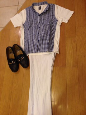 「アイテム（モカシン/デッキシューズ）」を使った、タカシさん（メンズ・165cm・50代）の夏コーディネート