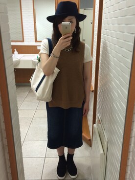 「ututu（ウツツ）のアイテム」を使った、もぐさん（レディース・158cm）の夏コーディネート