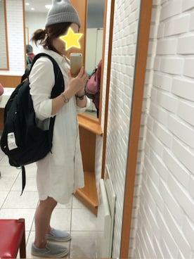 「RAY CASSIN（レイカズン）のアイテム（シャツワンピース）」を使った、もぐさん（レディース・158cm）の秋コーディネート