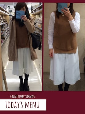 「ututu（ウツツ）のアイテム」を使った、もぐさん（レディース・158cm）の冬コーディネート