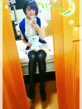 「ニーハイソックス」｜「アイテム（雑貨/ホビー）」を使った、AyaNeさん（レディース・160cm）の夏コーディネート