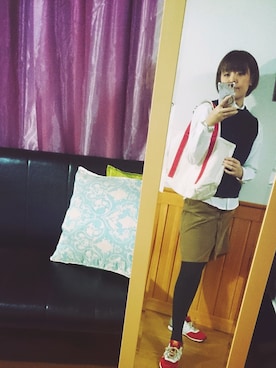 「飛行機」｜「アイテム（その他）」を使った、AyaNeさん（レディース・160cm）の秋コーディネート